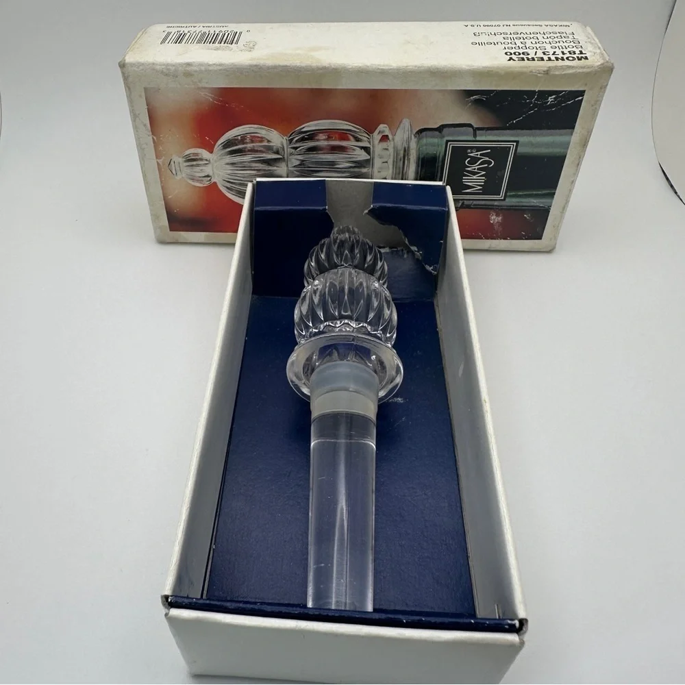 Mikasa Monterey Wine Bottle Stopper Austria Crystal Elegant Vintage Stopper